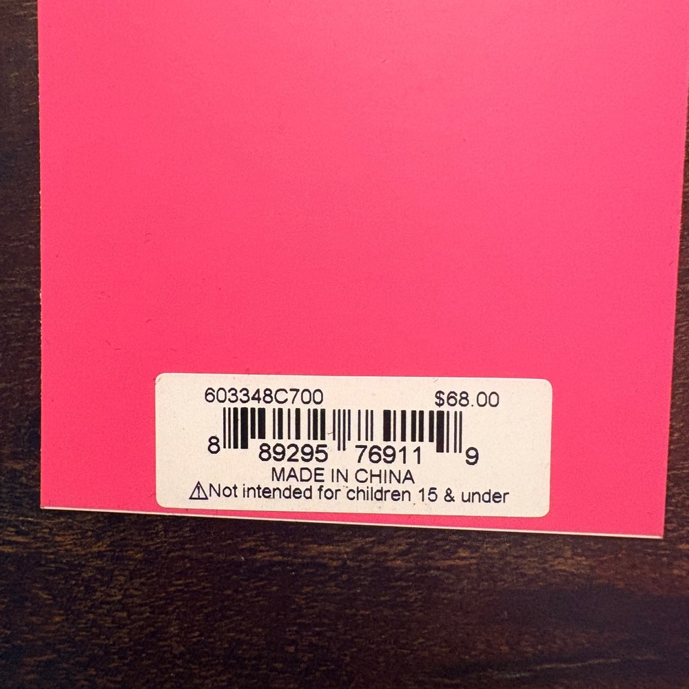 Betsey Johnson Pink Heart Pencil Hoop Earrings Back to School Teacher Gift NIB - Picture 6 of 6